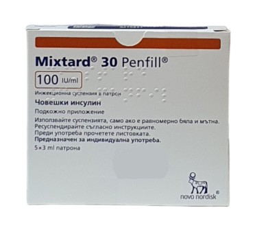 Mixtard 30 HM Penfil susp.inj 100IU/ml - 3 ml  x 5